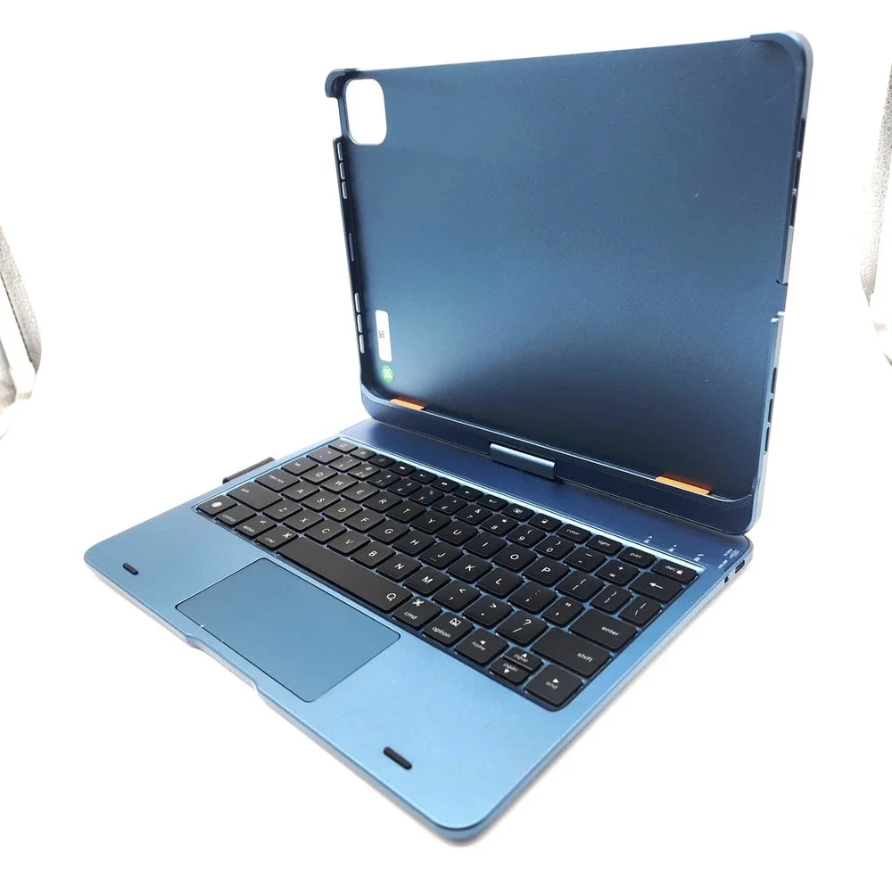 typecase 11 Inch ABS Keyboard Case Trackpad Backlit for iPad Air Pro Blue